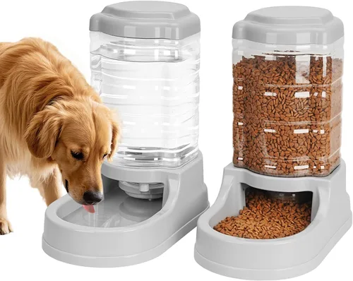 Miniatura 8 de Kenond Comedero para perros grandes de gravedad de 9.5L, dispensador automático de comida para perros, adecuado para interiores/exteriores Comedero