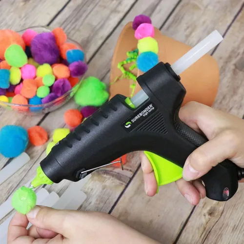 Miniatura 7 de Surebonder Kit de pistola de pegamento caliente de alta temperatura con 20 barras de pegamento multiusos de tamaño completo incluidas, perfecto
