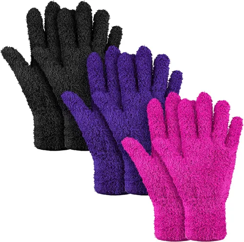 Miniatura 28 de Patelai 12 pares de guantes de microfibra para limpiar plantas de interior, persianas, muebles, casa (colores surtidos, medianos)