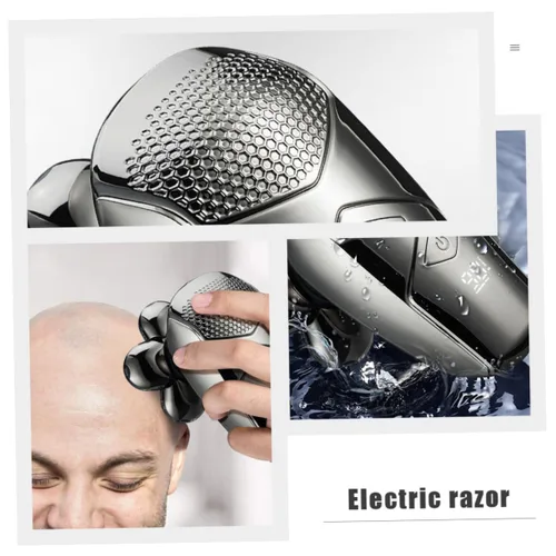 Miniatura 2 de Beaupretty Afeitadora eléctrica recargable para hombre, 6 cabezales para recortadora de pelo, afeitadora de barba