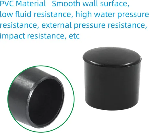 Miniatura 3 de Paquete de 30 tapas redondas de vinilo negro – 1/2 pulgada de diámetro PVC flexible protector de goma suave tapa de plástico para muebles poste