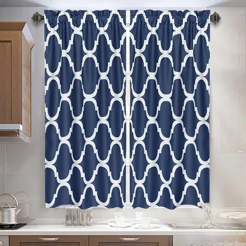 Miniatura 43 de Melodieux - Cortinas de bolsillo de moda marroquí para cocina, cafetería o baño, pequeñas ventanas