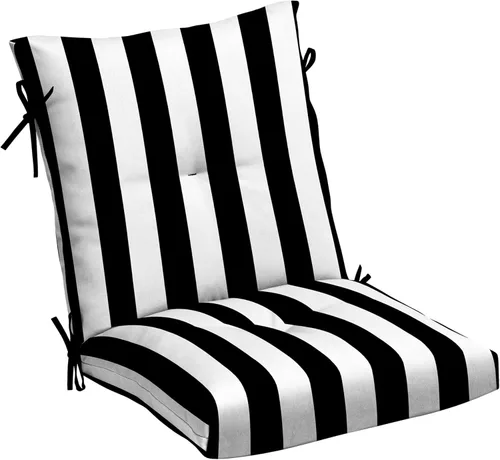 Miniatura 22 de Arden Selections Cojín de Silla de Comedor Exterior de Felpa Moderna con Mechones y Relleno Blowfill, 21 x 40 pulgadas, Repelente al Agua