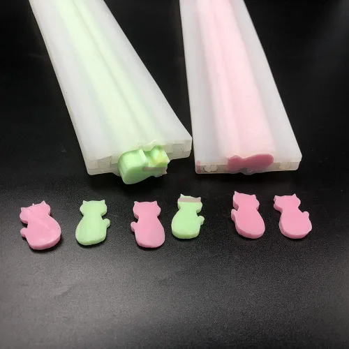 Miniatura 6 de Columna de tubo de gato Molde de jabón de silicona Vela Molde de pastel de caramelo de chocolate Insertar suministros de fabricación de jabón
