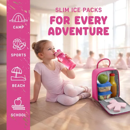 Miniatura 6 de Cool Coolers Kids Shaped Ice Packs for Lunch Boxes - Reusable Slim Ice Packs for Kids Lunch Box, Freezer Packs for Bento Boxes, Long Lasting, BPA