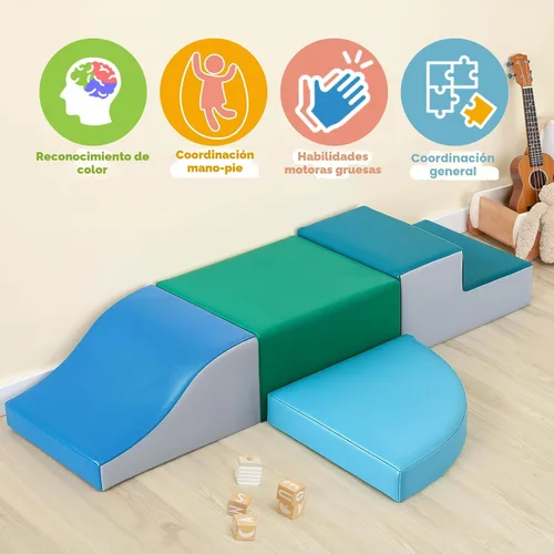 Miniatura 2 de TODIBY Juguetes de Escalada de 4 Piezas para Niños Pequeños: Cuero PU - Juego Suave de Escalada para Niños Pequeños - Bloques de Escalada de Espuma