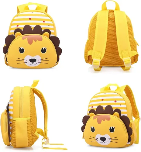 Miniatura 2 de Mochila impermeable para niños de 2 a 5 años para el jardín de niños mochila 3D de lindos dibujos animados de neopreno mochila de animales para niños