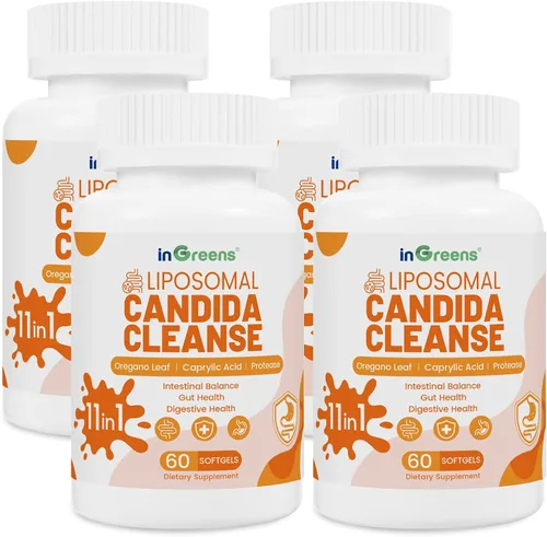 Miniatura 10 de inGreens Suplemento de apoyo Candida 11 en 1, sobrecrecimiento antifúngico, desintoxicación intestinal y salud intestinal para mujeres y hombres