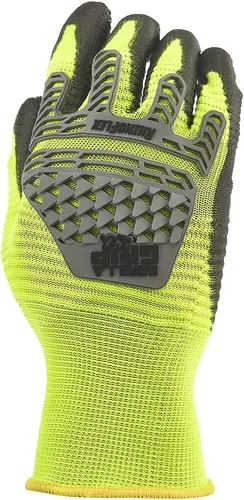 Miniatura 2 de Gorilla Grip Max RhinoFlex - Guantes de trabajo de alta visibilidad con protección contra impactos y abrasión, talla M