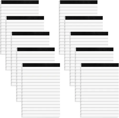 Miniatura 10 de 6 piezas de recambios para bloc de notas de 3 x 5 pulgadas, mini cuaderno de notas en blanco con 30 hojas cada bloc, papel rayado de reglas