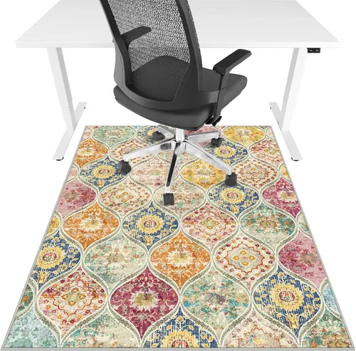 Miniatura 18 de Tapete para silla de oficina para suelo de madera dura y azulejos, 36 x 48 pulgadas, tapete resistente para silla de escritorio para suelos duros