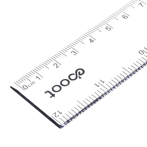 Miniatura 3 de Eboot Paquete de 2 reglas de plástico transparente de 12 pulgadas, regla recta, herramienta de medición de plástico para estudiantes, escuela