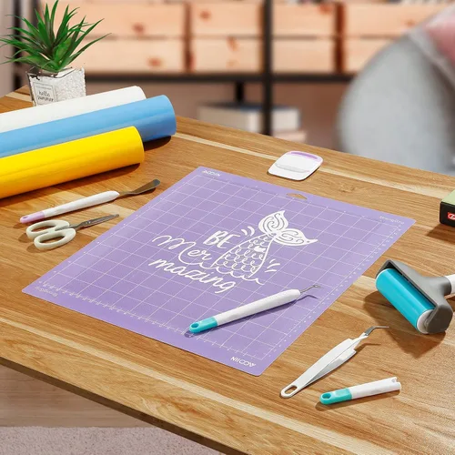 Miniatura 4 de AOOIIN Alfombrilla de corte para Cricut Explore 5/4/3/Air 2/Air/One/Maker 4/Maker 3/Maker, 3 paquetes de alfombrillas de corte accesorios de Varios