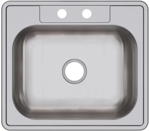 Miniatura 22 de Elkay D12522 Dayton Fregadero de Cocina de Acero Inoxidable de 25" de Empotrar de Una Sola Cubeta - 1 Orificio para Grifo