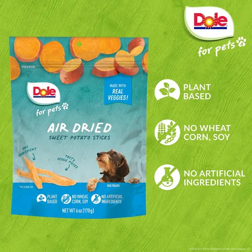 Miniatura 4 de Dole para Mascotas Golosinas para Perros de Batata Secadas al Aire, 6 onzas Hechas con Batata Real, Un Solo Ingrediente, Golosinas para Perros