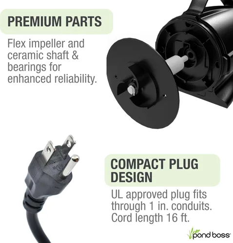Miniatura 4 de Pond Boss Waterfall Pump, 2000 GPH