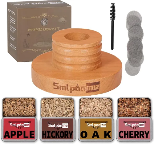 Miniatura 7 de Kit de ahumador de whisky con antorcha, ahumador de bebida bourbon Old Fashioned con virutas de madera de 4 sabores, regalos de cumpleaños y Día