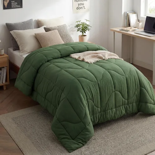 Miniatura 24 de Bedsure - Edredón tamaño queen, acolchado, para todas las estaciones, ultrasuave, plumón alternativo prelavado y relleno de edredón con 4 pestañas