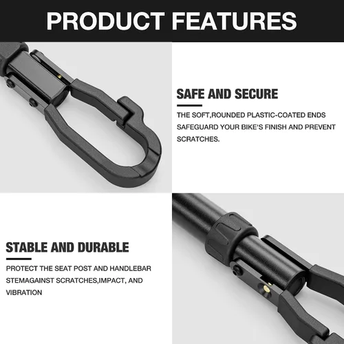 Miniatura 6 de Adaptador de barra transversal de bicicleta para portabicicletas – Barra transversal de tubo superior ajustable – Barra adaptadora de bicicleta