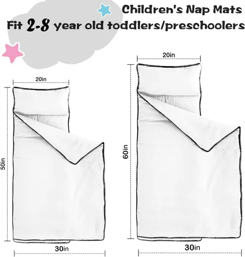 Miniatura 6 de Juego de colchonetas personalizadas para siesta estilo vaquero occidental con nombre, saco de dormir para niños, colchón personalizado para niños