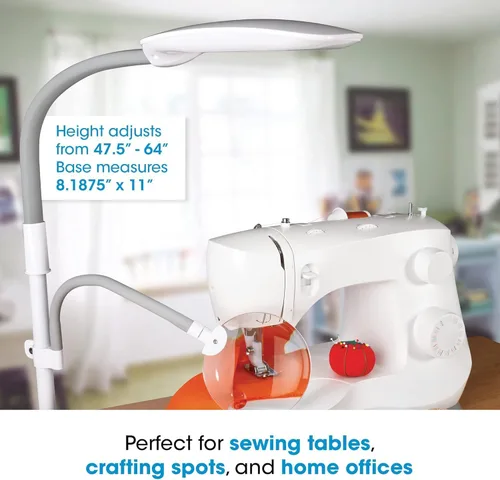 Miniatura 5 de OttLite Lámpara de pie LED con lupa de grado óptico, tecnología LED ClearSun, 3 ajustes de brillo, brazos ajustables y controles sensibles al tacto
