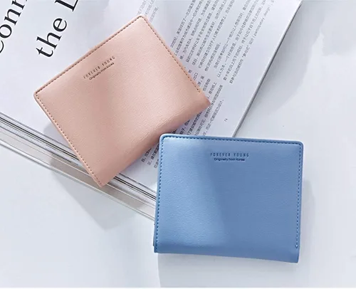 Miniatura 4 de AnnabelZ Cartera pequeña de cuero plegable para mujer, mini monedero corto para mujer