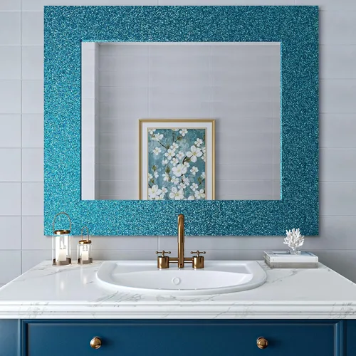 Miniatura 2 de VaryPaper Papel tapiz azul con purpurina gruesa de 15.7 x 315 pulgadas, papel de contacto con purpurina azul, autoadhesivo, extraíble, decorativo