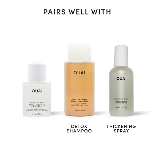Miniatura 8 de OUAI Suero para el cuero cabelludo – Suero equilibrante para el cabello con extracto de trébol rojo, ginseng siberiano y péptidos para un cabello