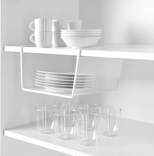 Miniatura 6 de Rayen Cesta colgante para estantes, color blanco, 11.8 x 5.9 x 9.8 in