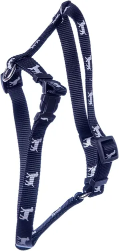 Jeffers Arnés reflectante para perro de 1.0 in, 28 a 36.0 in, Negro