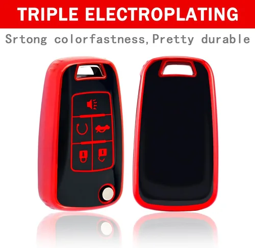 Miniatura 63 de XIYANG TRADE Funda para llavero Chevy con llavero, funda de TPU suave para llave de protección completa para Camaro Cruze Equinox Malibu Impala