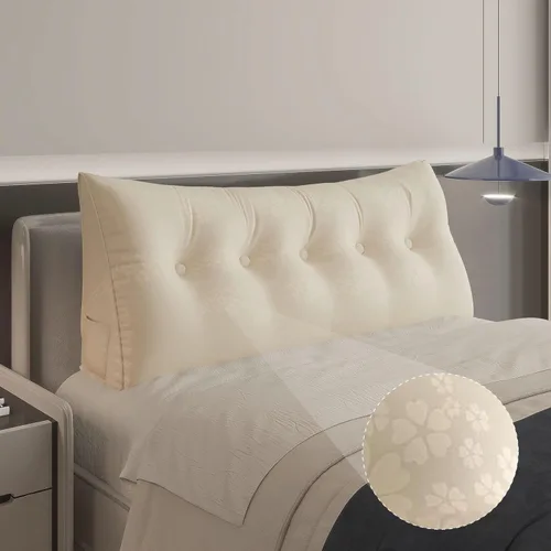 Miniatura 24 de Almohada WOWMAX grande de apoyo con forma triangular, almohada con forma de cuña para respaldo o lectura, cabecero para el día de la Madre