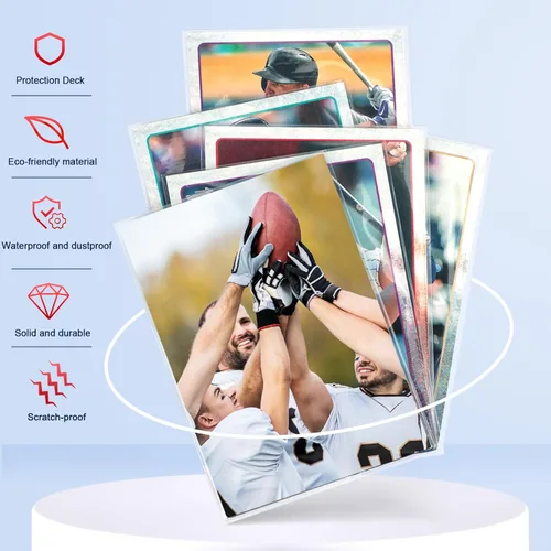 Miniatura 3 de 1000 piezas de protectores rígidos para cartas coleccionables, fundas protectoras suaves, soportes de plástico compatibles con cartas estándar