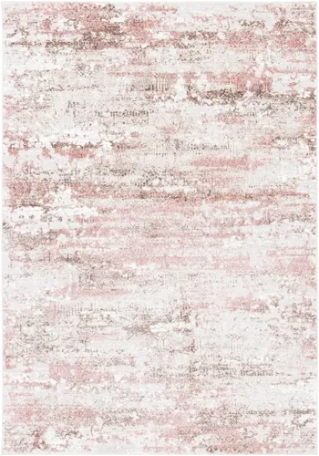Miniatura 15 de SAFAVIEH Meadow Collection - Alfombra decorativa de 2 x 5 pies, beige y rosa, diseño abstracto moderno, no desprende pelusa y de fácil cuidado