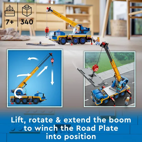 Miniatura 3 de Lego 60324 City Off-Road grúa, grúa y camión de juguete con ganchos, vehículo de juguete para construir para niños y niñas a partir de 7 años