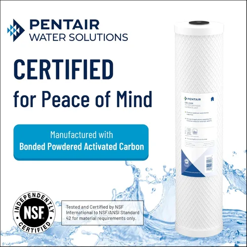 Miniatura 2 de Pentair Pentek CBC-10 Filtro de agua de bloque de carbono, 10 x 2.5 pulgadas, carbón activado en polvo (PAC), 0.5 micras, capacidad de 20,000
