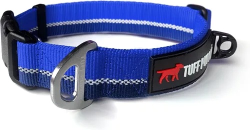Miniatura 9 de Tuff Pupper Collar de perro resistente Reflectante con clip de correa de aluminio con anillo en D Accesorio de etiqueta de identificación