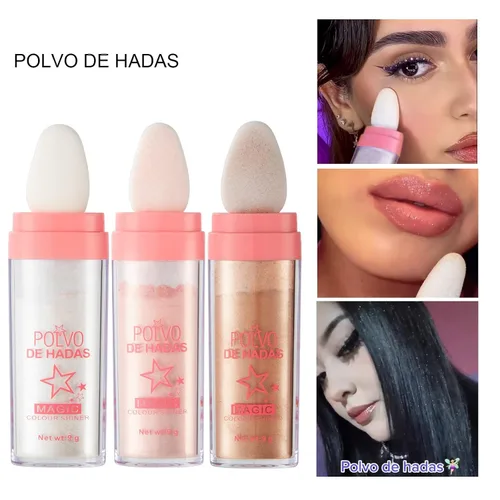 Miniatura 6 de Polvo De Hadas Polvo De Hadas - Polvo de Hadas 3D de Alto Brillo Polvo Suelto Purpurina Polvo de Colorete Facial Polvo Brillante para Ojos, Cara