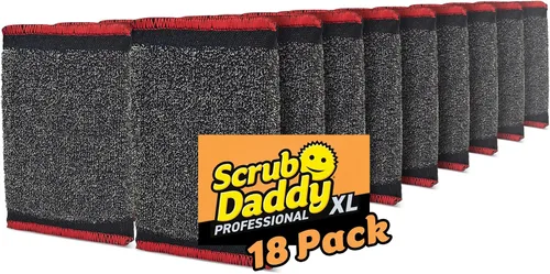 Esponjas de limpieza grandes de acero de Scrub Daddy - Esponja de acero inoxidable XL de Scrub Daddy para fregar platos - Almohadillas de limpieza