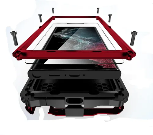 Miniatura 7 de Lunivop Funda para Samsung Galaxy S22 Ultra (6.8 pulgadas), carcasa rígida de metal 2022 para tornillo, protección de lente de pantalla integrada