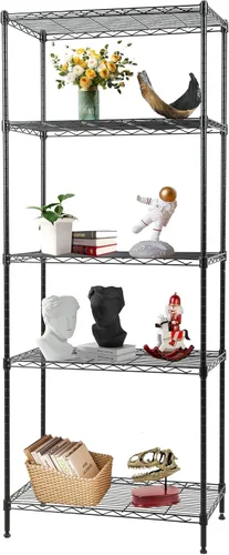 Miniatura 39 de FDW - Estantería metálica : 6 estantes de alambre de acero resistente ajustables, con ruedas, 48 pulgadas (L) x 18 pulgadas (An) x 76 pulgadas (A)