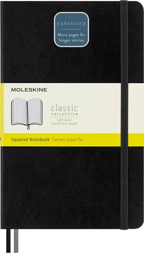 Miniatura 12 de Moleskine - Cuaderno clásico expandido, tapa suave, grande (5 x 8.25 pulgadas) con puntos, color negro, 400 páginas
