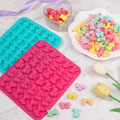 Miniatura 7 de Webake Moldes de silicona con 6 formas diferentes, molde de 36 cavidades para fondant de chocolate para cupcake, pretzle, cake pop, manualidades