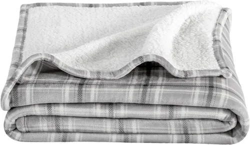 Miniatura 11 de Manta de forro polar de sherpa Bare Home - Tamaño para Lanzar/Viajar - Manta para cama, sofá y sofá cama - Cálida y ligera - Esponjosa y suave