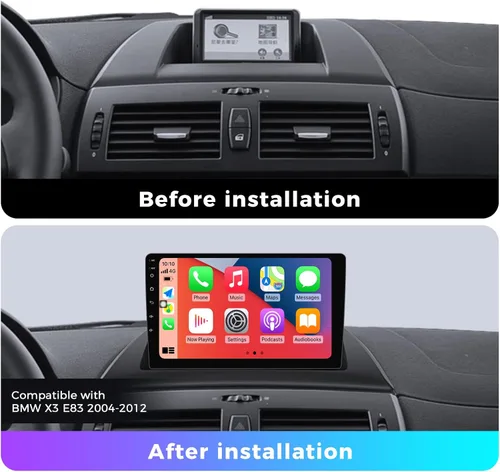 Miniatura 2 de Radio estéreo para BMW X3 E83 2004-2012 unidad principal con Carplay y Android Auto 8-Core 2+32G 9 pulgadas pantalla táctil