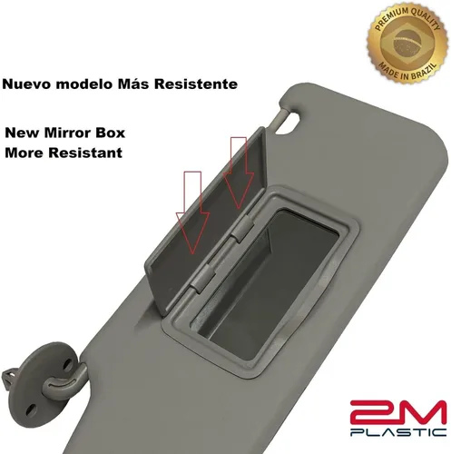 Miniatura 2 de Visera solar compatible con Chevy Sonic Spark 2012-2020 Spark 2011-2022, marca de repuesto gris 2M PLASTIC (gris - izquierda)