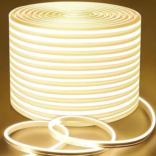 Miniatura 17 de Lamomo - Tira de luces LED RGB de neón, 16.4 pies de luces de cuerda LED de neón con control remoto por aplicación, sincronización de música