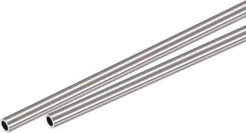 Miniatura 24 de uxcell Tubo redondo de acero inoxidable 304 0.079 in OD 0.012 in espesor de pared 11.811 in longitud 2 piezas
