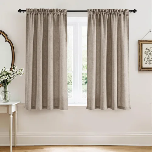 Miniatura 59 de RYB HOME Cortinas extralargas de 108 pulgadas de largo, transpirables con bolsillo para barra, cortinas traslúcidas blancas para sala de estar