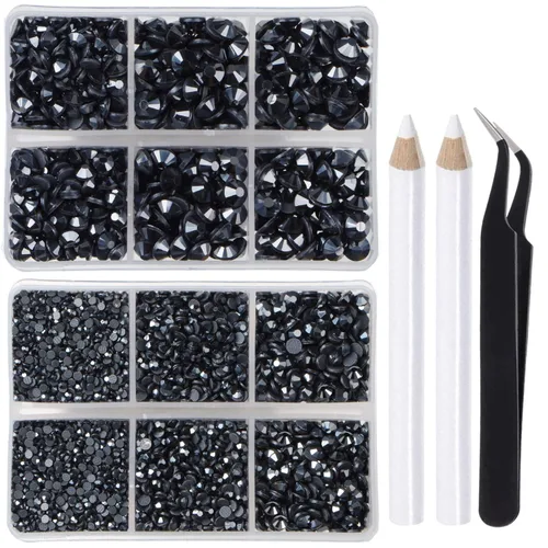Miniatura 65 de LPBeads 10000 unidades de diamantes termoadhesivos SS6 amatista con parte trasera plana, gemas de diamantes de imitación de cristal redondas